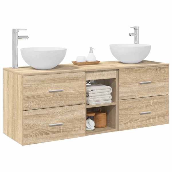 Vannitoa kapikomplekt 3 tk Sonoma tamm 49,5 × 41 × 64,5 cm