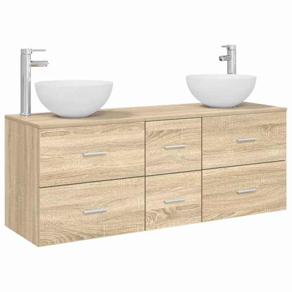 Vannitoa kapikomplekt 3 tk Sonoma tamm 129 × 41 × 80 cm