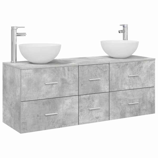 Vannitoa kapikomplekt 3 tk Betoonhall 49,5 × 41 × 64,5 cm