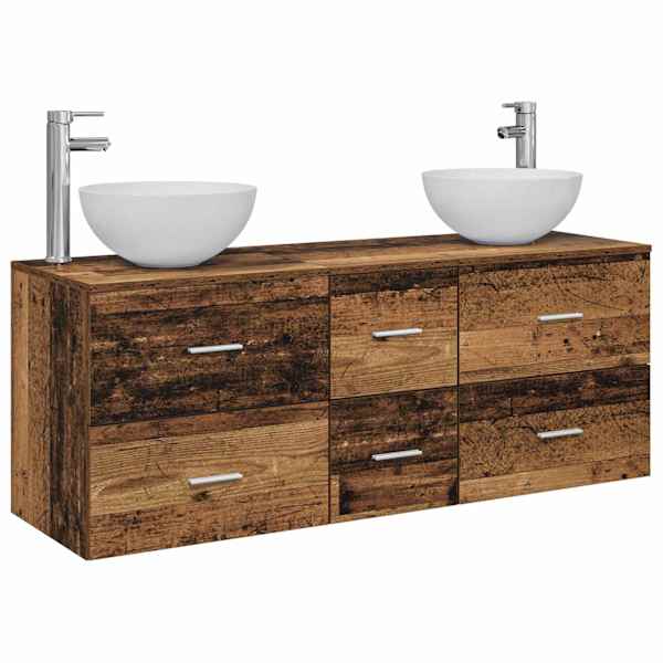 Vannitoa kapikomplekt 3 tk Vana puit 49,5 × 41 × 64,5 cm