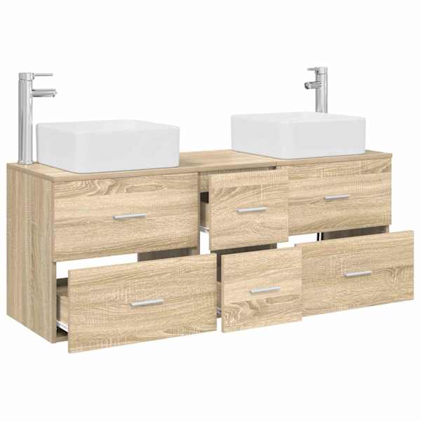Vannitoa kapikomplekt 3 tk Sonoma tamm 49,5 × 41 × 63 cm