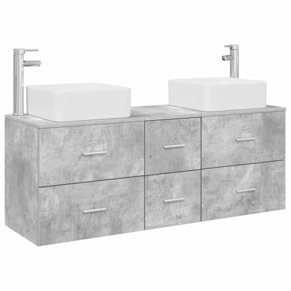 Vannitoa kapikomplekt 3 tk Betoonhall 49,5 × 41 × 63 cm