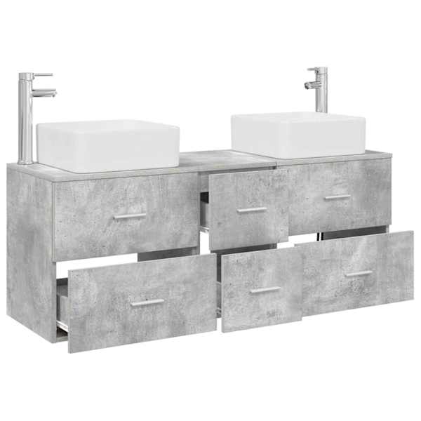 Vannitoa kapikomplekt 3 tk Betoonhall 49,5 × 41 × 63 cm