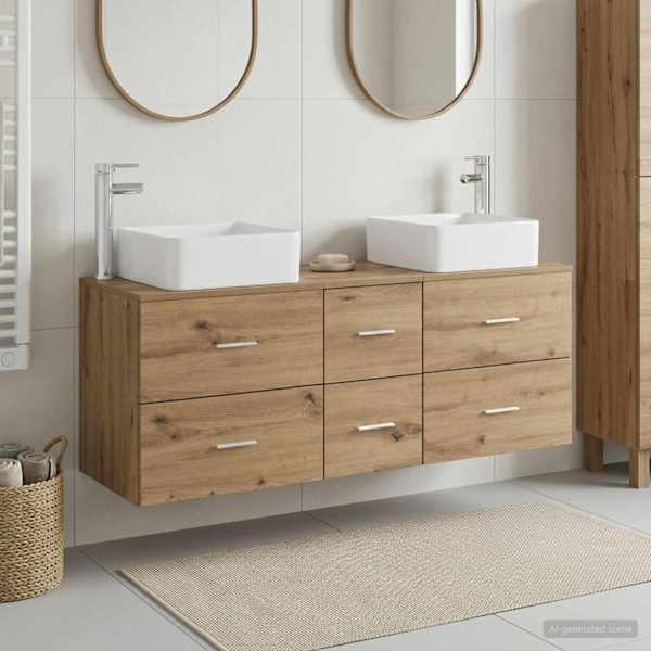Vannitoa kapikomplekt 3 tk Artisan tamm 49,5 × 41 × 63 cm