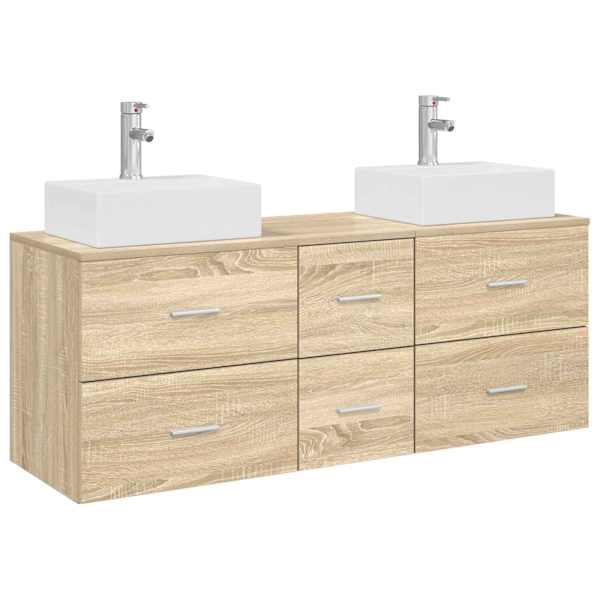 Vannitoa kapikomplekt 3 tk Sonoma tamm 129 × 41 × 79.5 cm
