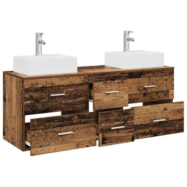 Vannitoa kapikomplekt 3 tk Vana puit 49,5 × 41 × 62,5 cm