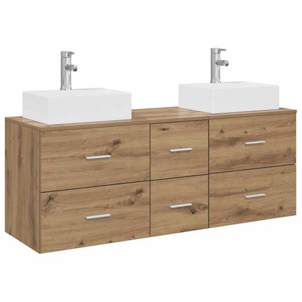 Vannitoa kapikomplekt 3 tk Artisan tamm 129 × 41 × 79.5 cm