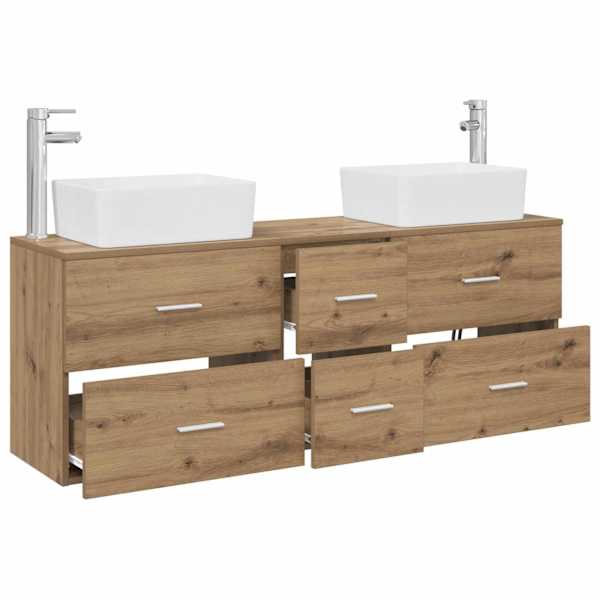 Vannitoa kapikomplekt 3 tk Artisan tamm 53 × 34,5 × 63 cm