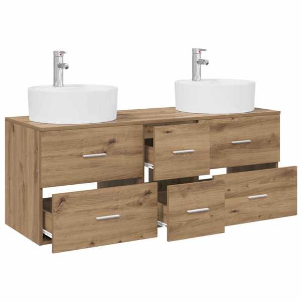 Vannitoa mööbleset 3 tk Artisan tamm 129 × 44,5 × 80 cm