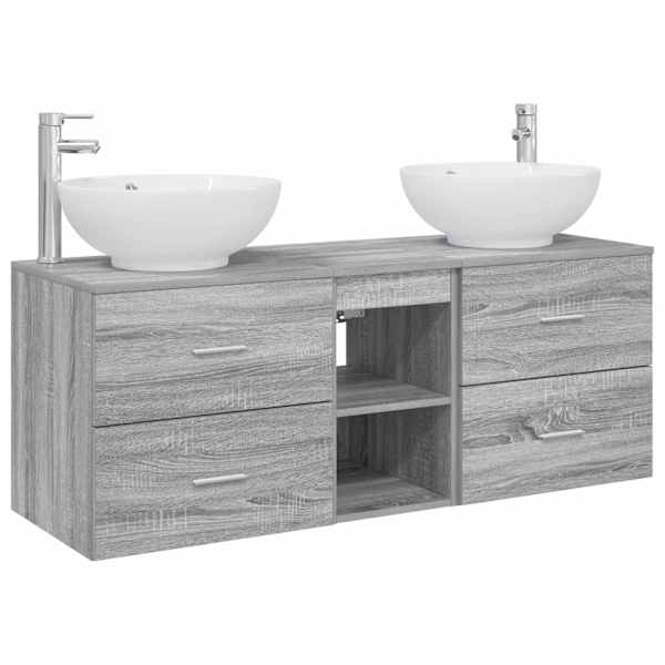 Vannitoa mööbleset 3 tk Hall Sonoma 129 × 44,5 × 80 cm