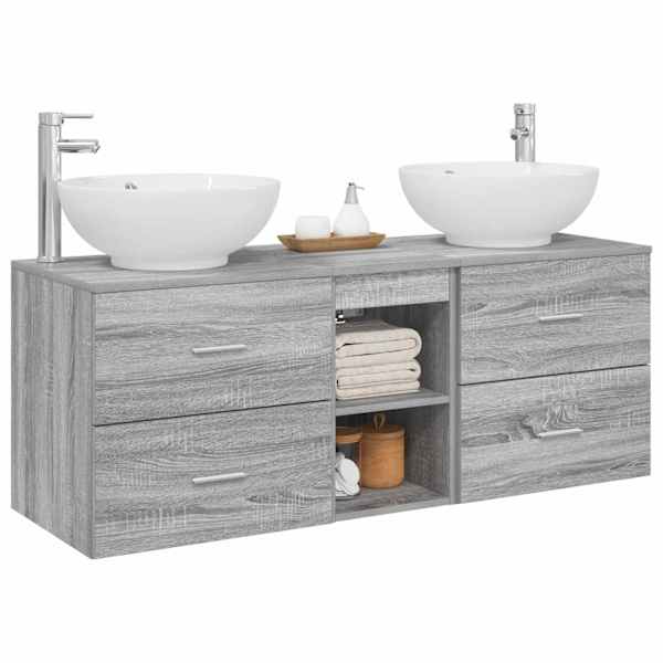 Vannitoa mööbleset 3 tk Hall Sonoma 129 × 44,5 × 80 cm