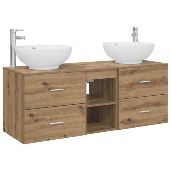 Vannitoa mööbleset 3 tk Artisan tamm 129 × 44,5 × 80 cm