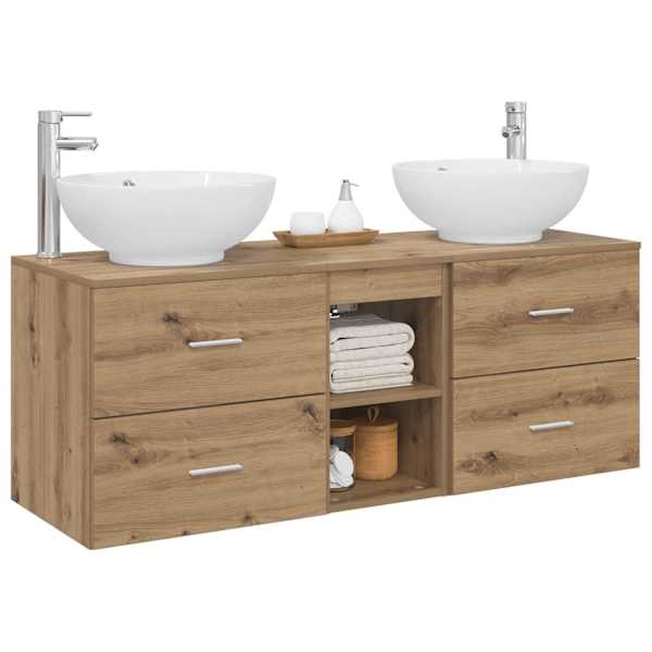 Vannitoa mööbleset 3 tk Artisan tamm 129 × 44,5 × 80 cm