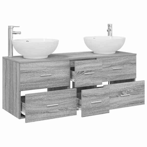 Vannitoa mööbleset 3 tk Hall Sonoma 129 × 44,5 × 80 cm