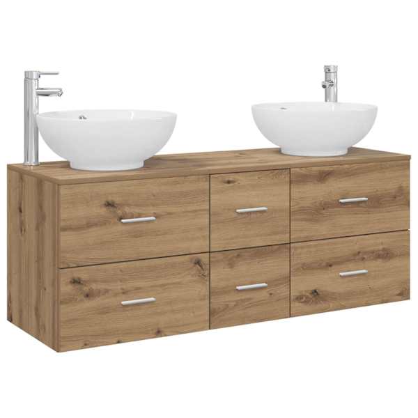 Vannitoa mööbleset 3 tk Artisan tamm 129 × 44,5 × 80 cm