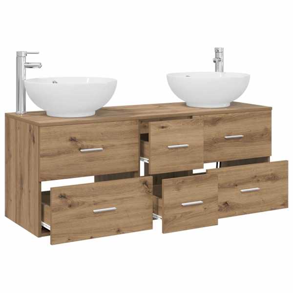 Vannitoa mööbleset 3 tk Artisan tamm 129 × 44,5 × 80 cm