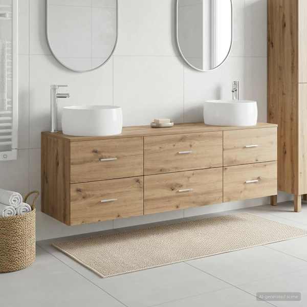 Vannitoa mööbleset 3 tk Artisan tamm 49,5 × 44,5 × 66 cm