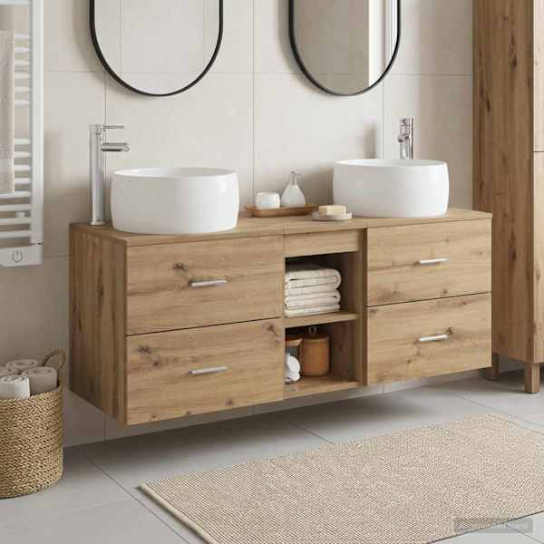 Vannitoa mööbleset 3 tk Artisan tamm 49,5 × 44,5 × 66 cm