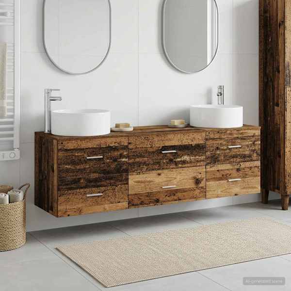 Vannitoa mööbleset 3 tk Vana puit 161,5 × 44,5 × 80 cm