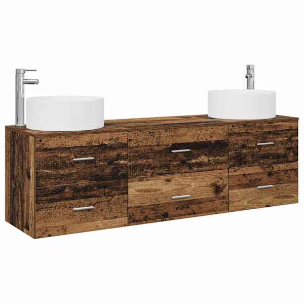 Vannitoa mööbleset 3 tk Vana puit 161,5 × 44,5 × 80 cm
