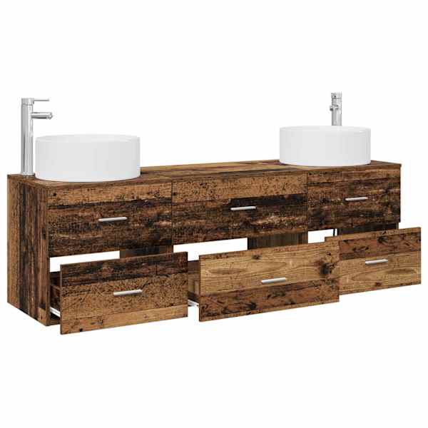 Vannitoa mööbleset 3 tk Vana puit 161,5 × 44,5 × 80 cm