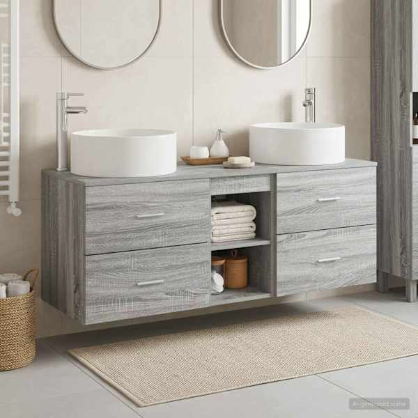 Vannitoa mööbleset 3 tk Hall Sonoma 129 × 44,5 × 80 cm
