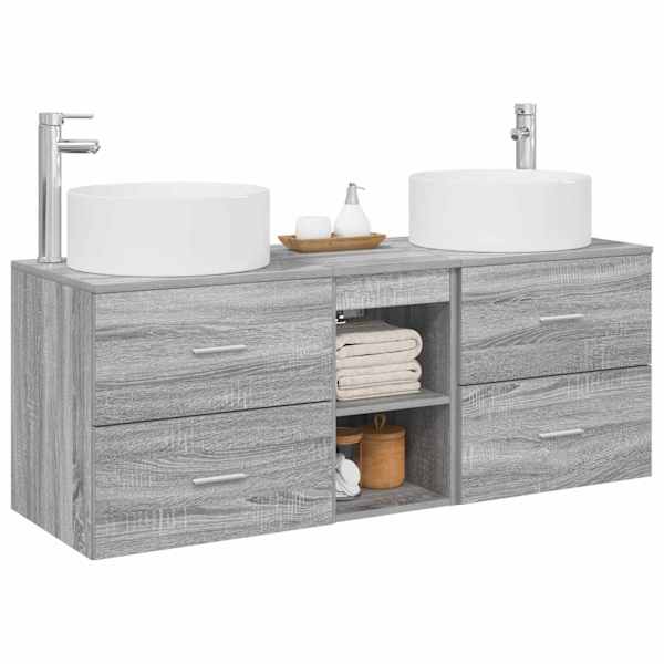 Vannitoa mööbleset 3 tk Hall Sonoma 129 × 44,5 × 80 cm