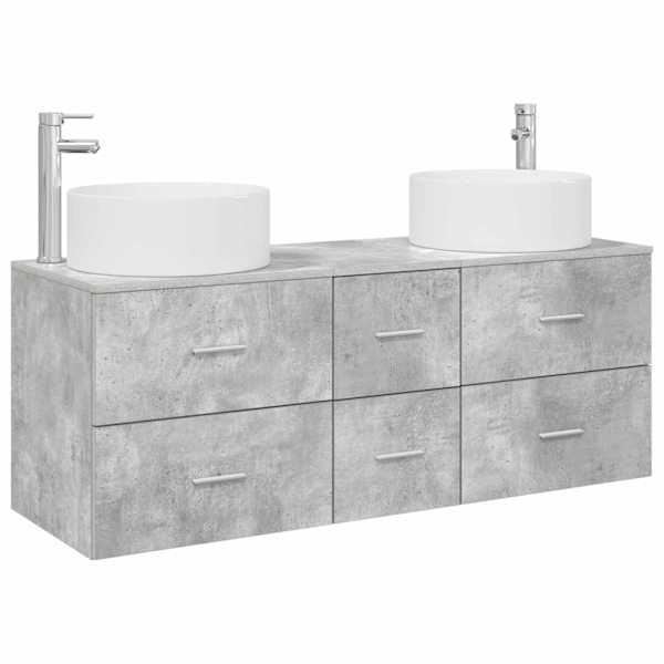 Vannitoa mööbleset 3 tk Betoonhall 49,5 × 44,5 × 65,5 cm