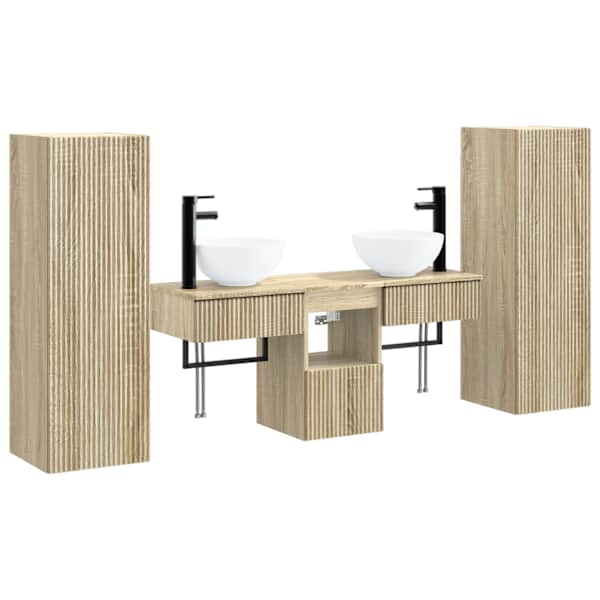 Vannitoa mööbleset 5 tk Sonoma tamm 33 × 34,5 × 100 cm