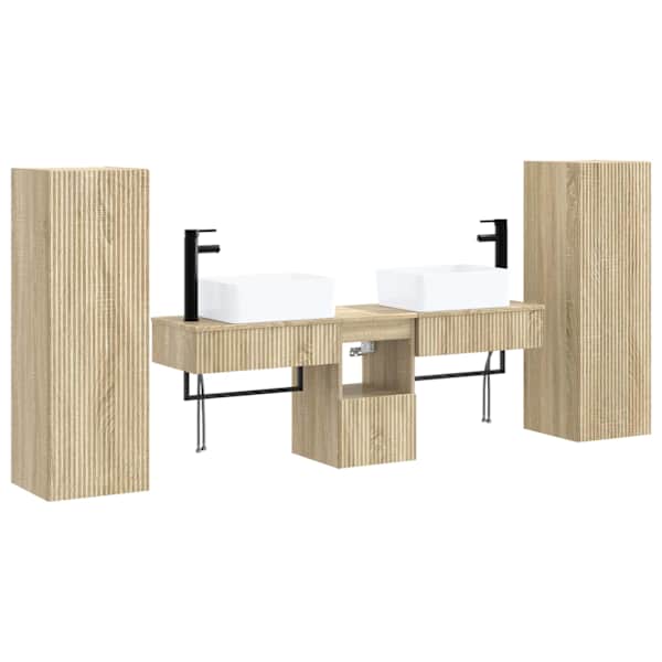 Vannitoa mööbleset 5 tk Sonoma tamm 33 × 34,5 × 100 cm