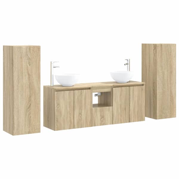 Vannitoa mööbleset 5 tk Sonoma tamm 33 × 34,5 × 100 cm