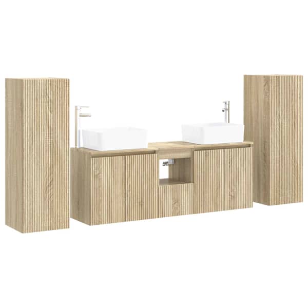 Vannitoa mööbleset 5 tk Sonoma tamm 33 × 34,5 × 100 cm