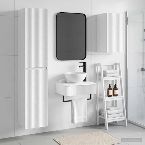 Vannitoa mööbleset 3 tk Valge 33 × 34,5 × 160 cm Tehispuit