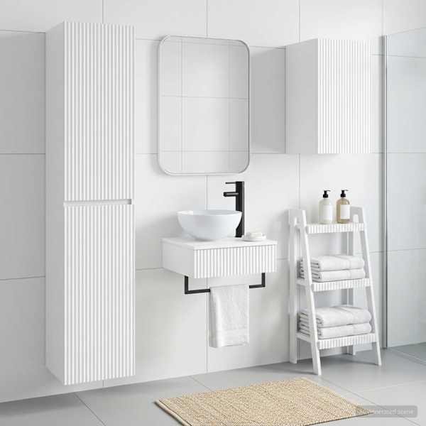 Vannitoa mööbleset 3 tk Kõrgläikega valge 33 × 34,5 × 160 cm