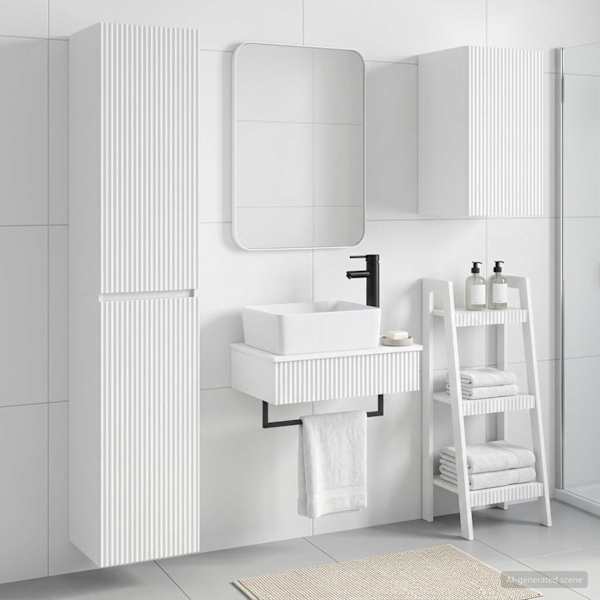 Vannitoa mööbleset 3 tk Valge 33 × 34,5 × 160 cm Tehispuit
