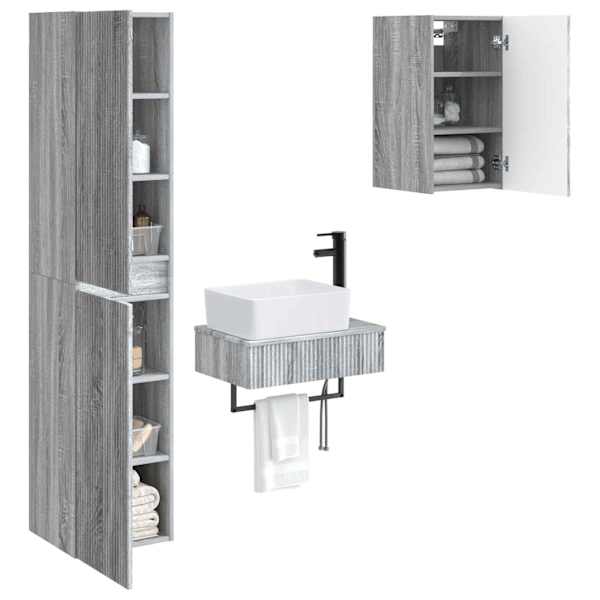 Vannitoa mööbleset 3 tk Hall Sonoma 33 × 34,5 × 160 cm