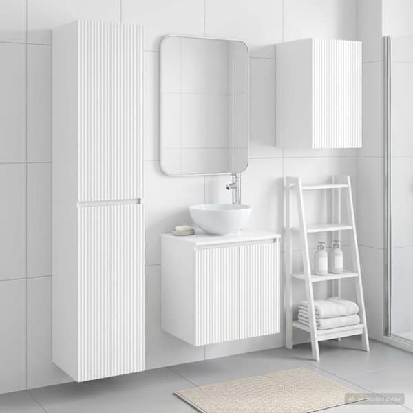Vannitoa mööbleset 3 tk Kõrgläikega valge 33 × 34,5 × 160 cm