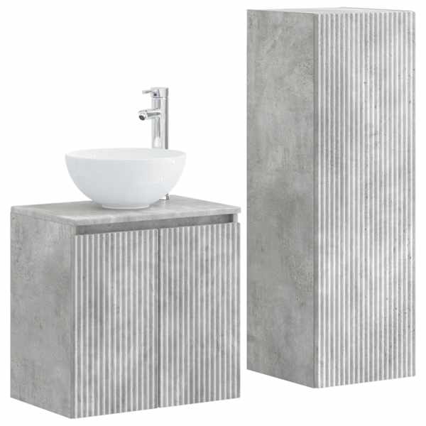 Vannitoa mööbleset 2 tk Betoonhall 33 × 34,5 × 100 cm Tehispuit