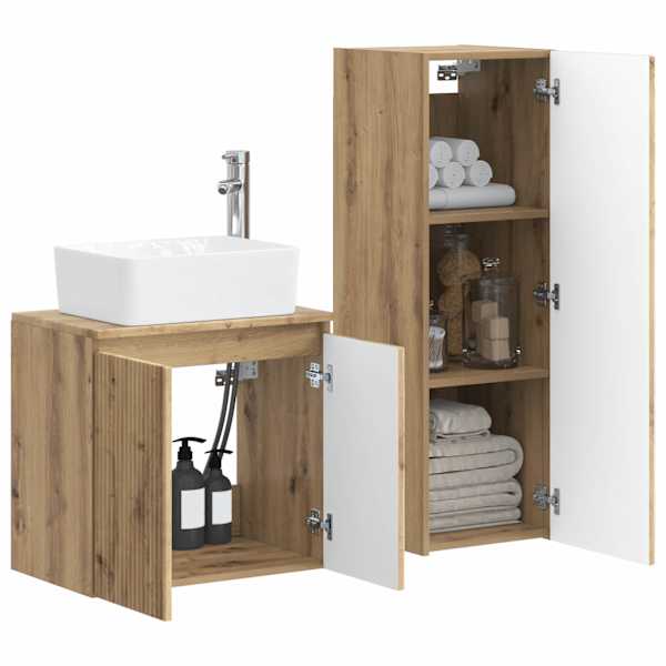 Vannitoa mööbleset 2 tk Artisan tamm 33 × 34,5 × 100 cm