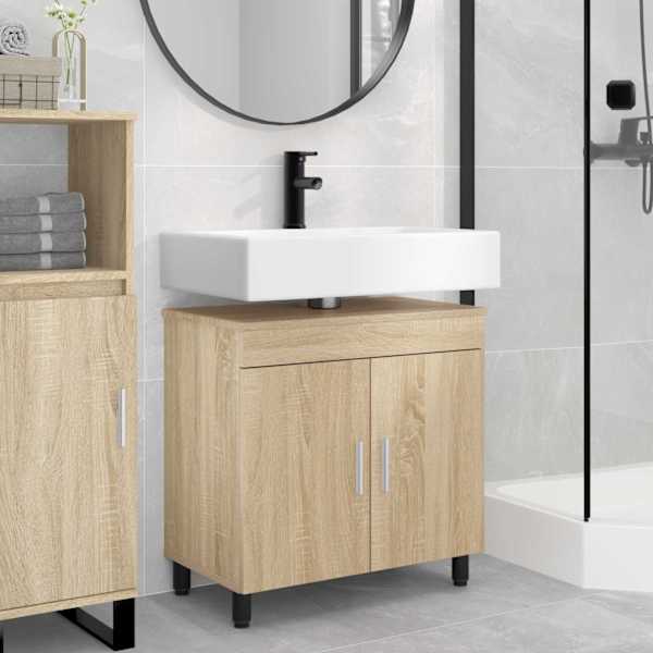 Vannitoa peegelkapid Sonoma tamm 60 × 35 × 60 cm Tehispuit