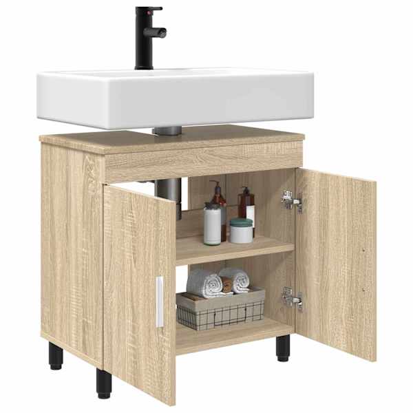 Vannitoa peegelkapid Sonoma tamm 60 × 35 × 60 cm Tehispuit