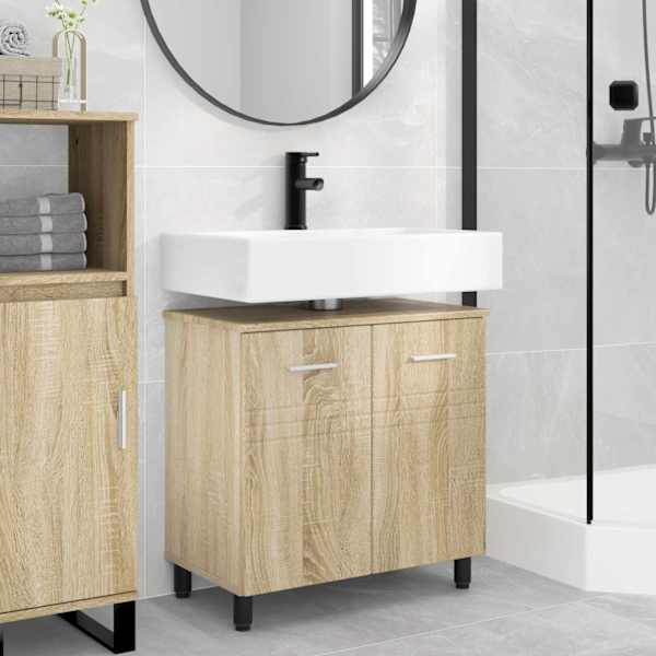 Vannitoa peegelkapid Sonoma tamm 60 × 35 × 60 cm Tehispuit