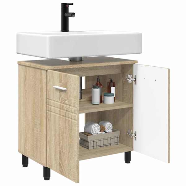 Vannitoa peegelkapid Sonoma tamm 60 × 35 × 60 cm Tehispuit