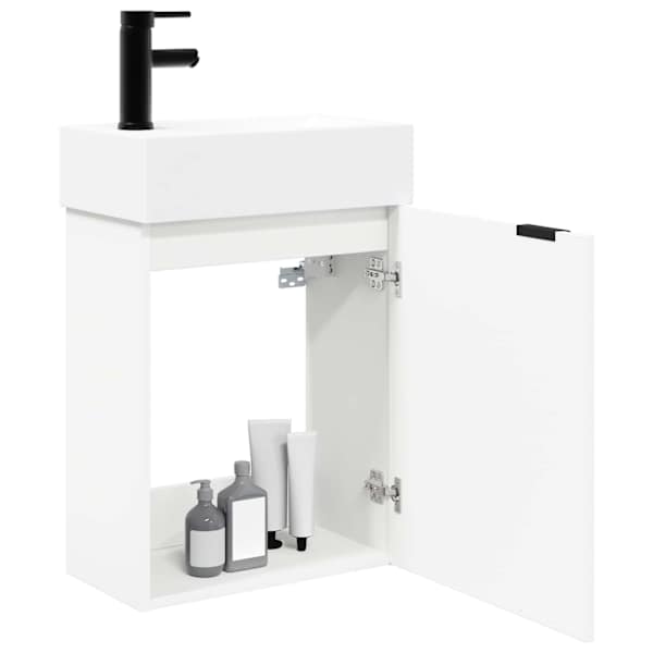 Vannitoa vanity üksus koos segistiga Valge 45,5 × 22,5 × 84 cm