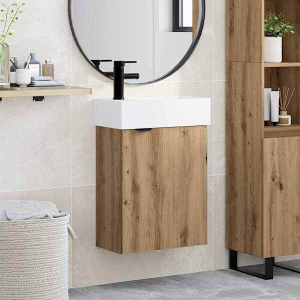 Vannitoa vanity üksus koos segistiga Artisan tamm