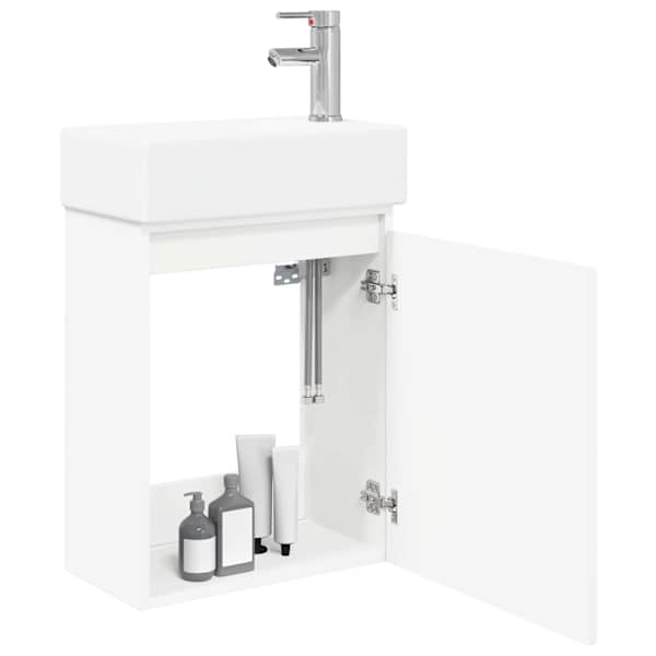 Vannitoa vanity üksus koos segistiga Valge 45,5 × 22,5 × 84 cm