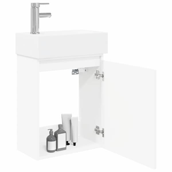 Vannitoa vanity üksus koos segistiga Valge 45,5 × 25,5 × 84 cm