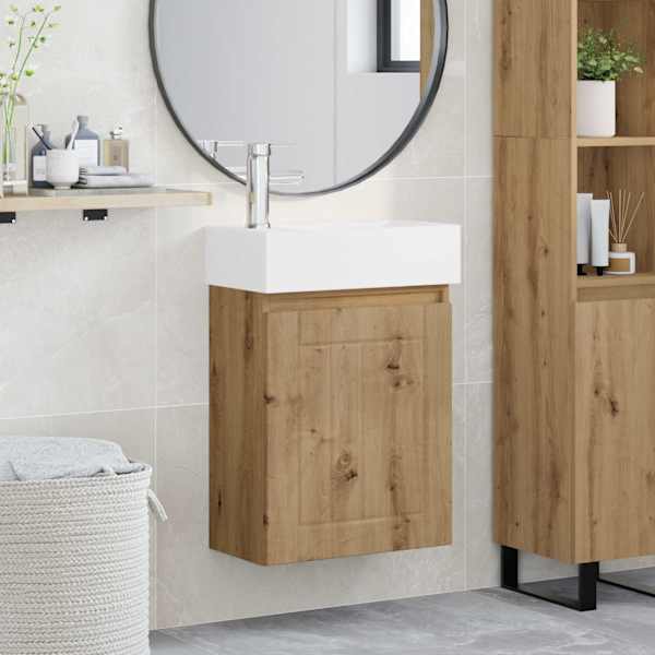 Vannitoa vanity üksus koos segistiga Artisan tamm