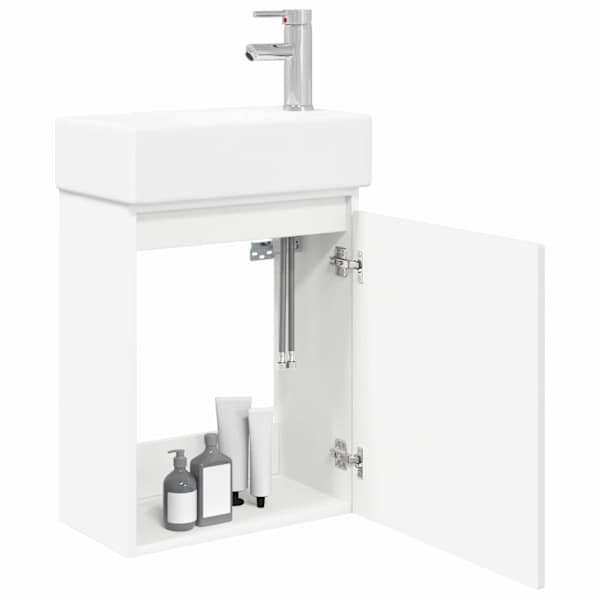 Vannitoa vanity üksus koos segistiga Valge 45,5 × 25,5 × 84 cm
