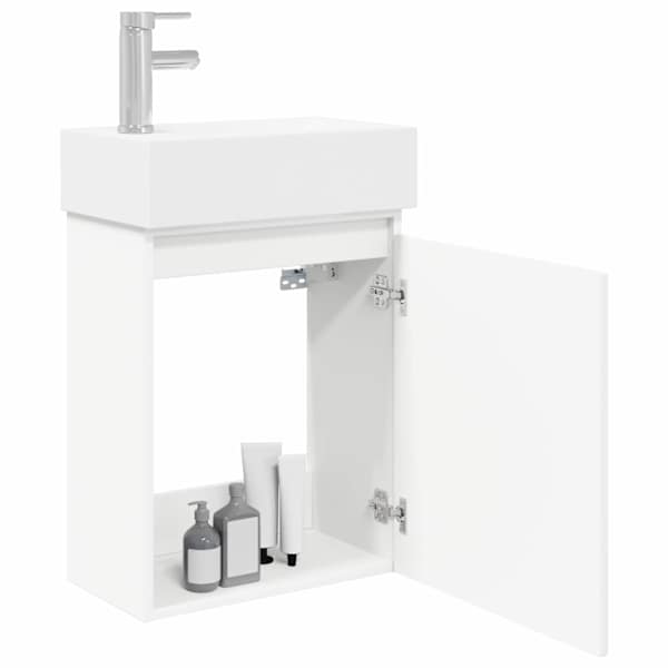 Vannitoa vanity üksus koos segistiga Valge 45,5 × 22,5 × 84 cm